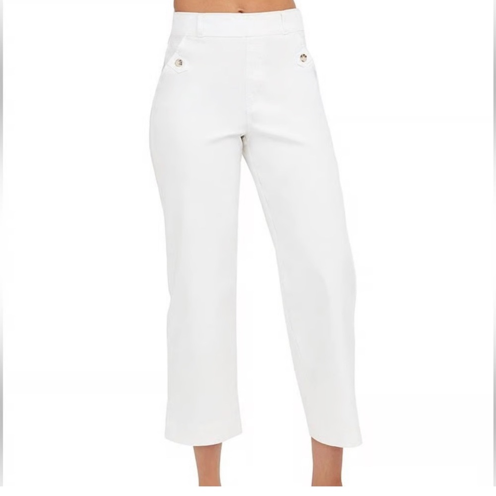 Spanx Stretch Twill Cropped Wide Leg Pant